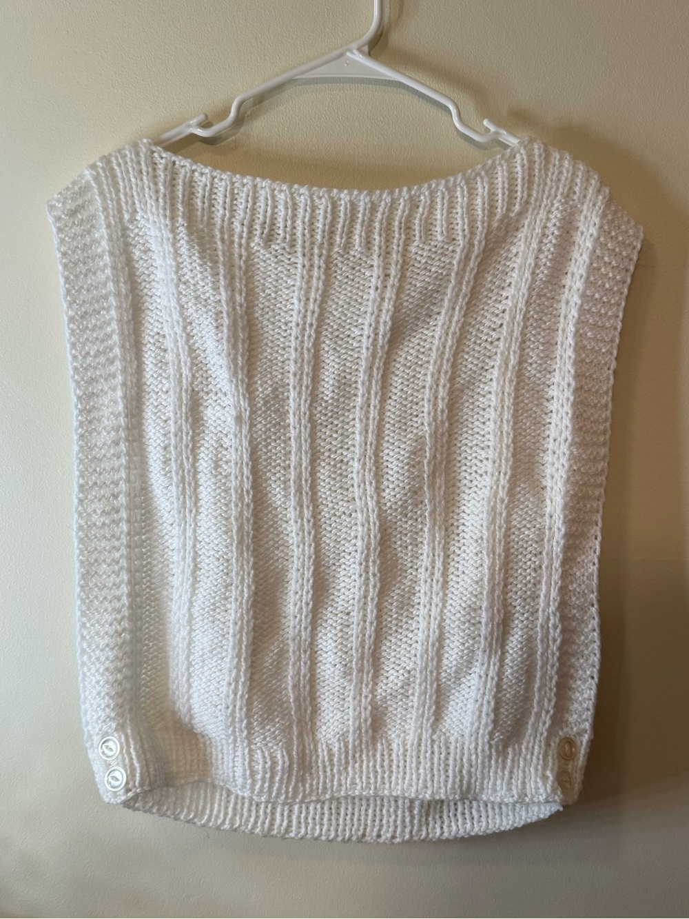 White Cable Knit Women’s Sweater Shell